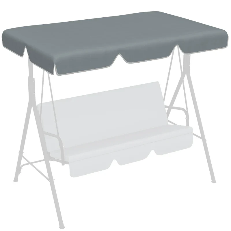 Tettuccio di Ricambio per Dondolo UV50+ 192×144 cm Grigio Scuro