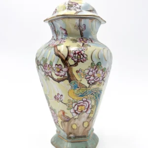 Vaso Liberty in Ceramica Dipinto a Mano di Vera Vitali del 1927